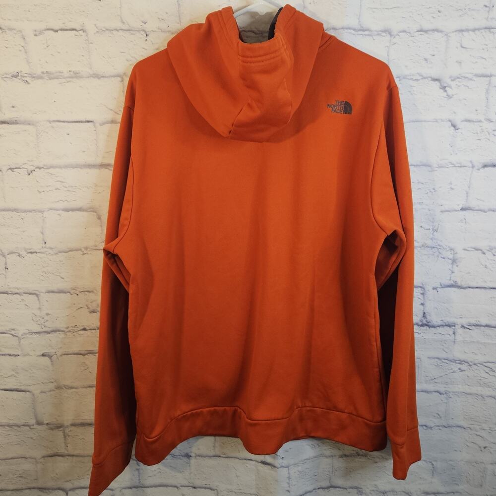 The North Face Hoodie Mens Large Orange Pullover Half Dome Sweatshirt Fleece - Picture 4 of 7